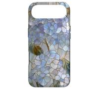 Blue Hydrangea Stained Art Deco Wildflower Floral Vintage Case for iPhone Air