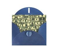Blue HYTTER many cartoon dollars Prints Greeting Card for Christmas, Birthdays, and Anniversaries