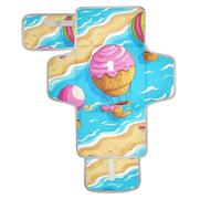 Blue Ice Cream Hot Air Balloon Beach Reusable Baby Pee Pads with Tissue Pocket Portable Baby Changing pad Lightweight & Foldable Changing Station cambiadores de pa?ales para Bebes