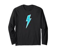 Blue Ice Lightning Bolt - Minimalist Electric Symbol Art Long Sleeve T-Shirt