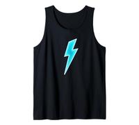 Blue Ice Lightning Bolt - Minimalist Electric Symbol Art Tank Top