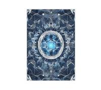 Blue Ice Mandala - Spiritual Abstract Bohemian Meditation Art Canvas Poster Wall Art Decor Print Picture Paintings for Living Room Bedroom Decoration 08x12inch(20x30cm)