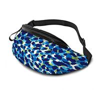 Blue Imitation Leopard Skin Spot Casual Waist Bag for Men Woman Africa Animal Panther Fur Dots Floral Durable Fanny Pack Enjoy Sport Hiking Running Cycling Outdoor