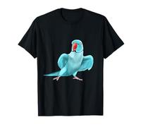Blue Indian Ringneck Parrot Bird T-Shirt