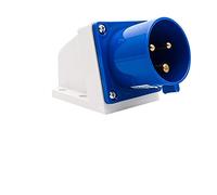 Blue Industrial Plug & Sockets MASO 16A 220v IP44 3 pin Industrial Site Plug & Wall Socket Waterproof IP44 Plug Connector Socket 2P+Earth Male/Female (#513)