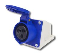 Blue Industrial Plug & Sockets SUPERTOOL 16A 220v IP44 3 pin Industrial Site Plug & Wall Socket Waterproof IP44 Plug Connector Socket 2P+Earth Male/Female (#123)
