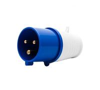 Blue Industrial Plug & Sockets SUPERTOOL 16A 220v IP44 3 pin Industrial Site Plug & Wall Socket Waterproof IP44 Plug Connector Socket 2P+Earth Male/Female (#013)