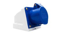 Blue Industrial Sockets 16A 220v IP44 3 pin Industrial Site Plug & Wall Socket Waterproof IP44 Plug Connector Socket 2P+Earth Female (#113)