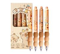 Blue Ink Pen, Retractable Erasable Pens - Cute Cartoon Retractable Pen Set | School Pen with Cartoon Peg Patterns for Classroom, Area
