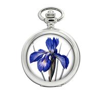 Blue Iris Full Hunter Pocket Watch