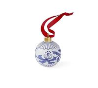 Blue Italian -Christmas Bauble - Florals Single