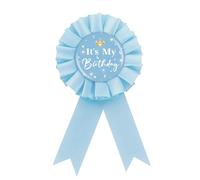 Blue It's My Birthday Tinplate Badge Pin, Happy Birthday Button Pin, Blue Rosette It's My Birthday Badge Pin for Girl, Cheers to 18th/21st/30th Birthday Party Celebration