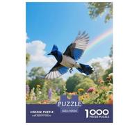 Blue Jay 1000 Piece Puzzle Easy Difficulty For Ages 12+ Brain Teaser Family Fun Bird Gift-Worthy Set 70x50cm/1000pcs