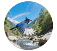 Blue Jay 1000 Piece Round Puzzle Difficulty Balanced All Generations Logic Enhancer Bird Ideal for Coffee Table Wall Mount 1000pcs (67.5x67.5cm)