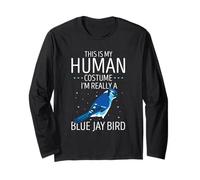 Blue Jay Bird Human Costume Stellers Jay Artistic Animal Long Sleeve T-Shirt