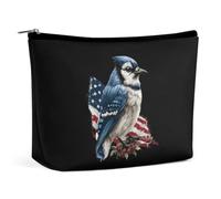 Blue Jay Bird U.S. Fashion Makeup Bag Portable Cosmetic Pouch