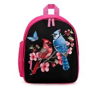 Blue Jay Cardinal1 Bird Butterfly Funny Backpacks Lightweight Travel Bag Daypacks for Camping Hiking 12.5"