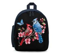 Blue Jay Cardinal1 Bird Butterfly Funny Backpacks Lightweight Travel Bag Daypacks for Camping Hiking 12.5"