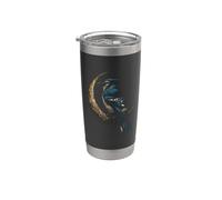 Blue Jay Crescent Moon Celestial Bird Watching Stainless Steel Insulated Tumbler