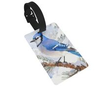 Blue Jay Luggage Tags for Suitcases - Durable PVC ID Tags with Detachable Straps for Travel, Backpack, Golf Bag, Anti-Loss