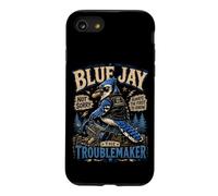 Blue Jay Troublemaker Funny Birdwatching Case for iPhone SE (2020) / 7/8