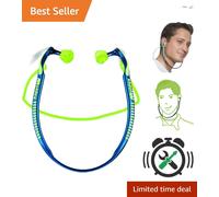 Blue Jazz-Band Banded Ear Plugs with Ergonomic Neck Cord - 23 dB Attenuation