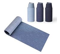 Blue Jeans Denim Patches 4 Rolls, Inside and Outside Iron On Patches, Jean Patches，Blue Denim Iron On Patches, for Jeans Clothing Hole Repairing and Decoration