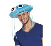 Boland Jellyfish Hat 99904 - Velour Novelty Costume Hat with Tentacle Ribbons - Blue