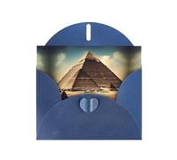 Blue JKIEGOQ Dreaming of the Pyramids of Khufu Prints Greeting Card 4 x 6 in for Christmas, Valentine's Day, Wedding, Party Invitation Cards