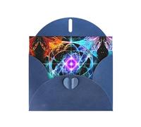 Blue JKIEGOQ Eight Dimensional Space Prints Greeting Card 4 x 6 in for Christmas, Valentine's Day, Wedding, Party Invitation Cards