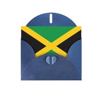 Blue JKIEGOQ Flag of Jamaica Prints Greeting Card 4 x 6 in for Christmas, Valentine's Day, Wedding, Party Invitation Cards