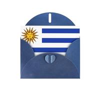 Blue JKIEGOQ Flag of Uruguay Prints Greeting Card 4 x 6 in for Christmas, Valentine's Day, Wedding, Party Invitation Cards