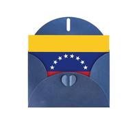Blue JKIEGOQ Flag of Venezuela Prints Greeting Card 4 x 6 in for Christmas, Valentine's Day, Wedding, Party Invitation Cards