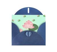 Blue JKIEGOQ Lotus flowers waiting to bloom Prints Greeting Card 4 x 6 in for Christmas, Valentine's Day, Wedding, Party Invitation Cards