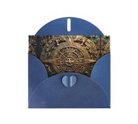 Blue JKIEGOQ Mayan Calendar End of The World Prints Greeting Card 4 x 6 in for Christmas, Valentine's Day, Wedding, Party Invitation Cards