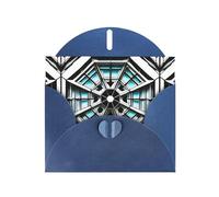 Blue JKIEGOQ Octagon Building Prints Greeting Card 4 x 6 in for Christmas, Valentine's Day, Wedding, Party Invitation Cards