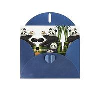 Blue JKIEGOQ pandas of Father and son Prints Greeting Card 4 x 6 in for Christmas, Valentine's Day, Wedding, Party Invitation Cards