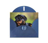 Blue JKIEGOQ rottweiler wallpaper Prints Greeting Card 4 x 6 in for Christmas, Valentine's Day, Wedding, Party Invitation Cards