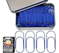 Blue Jumbo Big Paper Clips, 60PCS Oversized Large Paperclips 2 inch/50mm Funny Cute Paperclips Bookmarks Planner Clips for Fun Office Supplies School Gifts Wedding Decoration Accessories