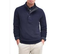 Blue Jumper Essential Patch Half Zip - male - Barbour - Turtlenecks - Blue - M - Knitwear M