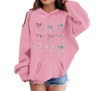 Blue Jumper for 12 Year Old Girls Plain Red Hoodie Oversized Kids Valentines 11 Years Girl Long Sleeve Soft Graphic Hooded Pullover Sweatshirt Top Cute Clothes