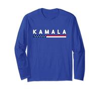 Blue Kamala USA Flag. Men, Women, Boys, Girls. Kamala Harris Long Sleeve T-Shirt