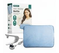 (Blue) KEPLIN Rechargeable Electric Hot Water Bottle Soft & Cosy Bed, Hand & Body Warmer Fast Heating, Auto-Shut Off Function, Over Heat Protection