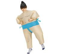(Blue-Kid) Sumo Inflatable Wrestler Costume Suits for Adult/Children
