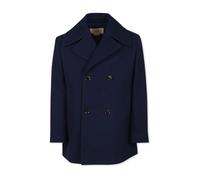 Blue Kids Coat with Web Print - female - Gucci - Light Jackets - Blue - 8 Y - Kids 8 Y