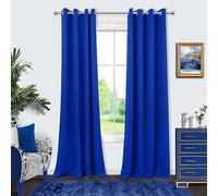 Blue Kids Curtains Blackout for Boys Bedroom 84 Inch Length 2 Panels Set Luxury Gold Yellow Decor Teen Room Darkening Window Coverings Drapes for Living Room Royal Blue 84 Long French Cobalt Blue