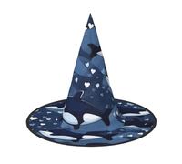 Blue Killer Whale 2 PCS Halloween Witch Hat Costume Party Hat Suitable for Stage Play Accessories