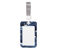 Blue Killer Whale Card Badge Holder. Durable Abs Material, Clear Id Display, Suitable for Office, Event, Meeting, Easy Identification.