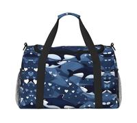 Blue Killer Whale Hand Travel Bag â€“ Reusable Shopping Tote â€“ Storage for Camping, Groceries, Sports, Gym, Business Trips
