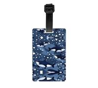 Blue Killer Whale Luggage tag Hanger Protects Privacy and is a Must-Have for Travel and is Durable